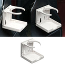 Plastic Universal Car Folding Cup Adjustable Drink Holder White