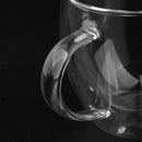 Clear Glass Cups Double-Layer Glass Coffee Mugs 150ml Dishwasher. Microwave,