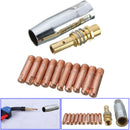 New 12Pcs MB 15AK MIG/MAG Welding Contact Tips 5x23mm M6 Gas Nozzle Tip Holder