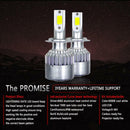 2x High Power 900W 135000LM H7 COB LED Headlight Kit Low Beam 6500K White