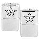 2pcs Stainless Steel Pocket Heaters Hand Warmers Body Handwarmer with Pouch