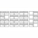 13Pcs Clear Acrylic Wallet Pattern Stencil Template Sets Leather Craft DIY T BX