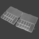 2 Empty Acrylic Storage Box Case for Nail Art Tips Rhinestones Gems Container