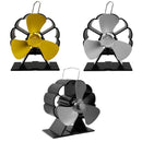 3-Blade Stove Fan Ultra Quiet Fireplace Wood Burning Eco Friendly Fan Wood/