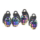 4pcs Metal Schrader Tire Valve Caps Bike Motorcycle Dust Cover  Metal