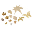 13pcs Leaves Charms Pendants Beads Caps Findings for DIY Bridal Hair Jewelry