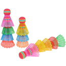 12 PCS Badminton EVA Rainbow Ball Head Nylon Badminton Feathers For Game OZ