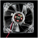 Fan Size: 80x80x25mm Colorful Quad 4-LED Light Neon Clear 80mm PC Computer  D7A6