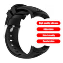 Silicone Band for Suunto Spartan Ultra Solid Color Strap Bracelet (Black) A