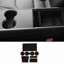 1Set Cup Holder & Center Console Car Mat Liner Accessories for Tesla Mod OGM