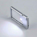 Credit Card Led Magnifier loupe with light Leather Case magnifying glass Favor
