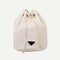 Drawstring Bucket Bag Women PU Chain Crossbody Shoulder Handbags (White)