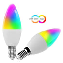 100-265V Wifi RGBCW Smart Light Bulb 300LM E14  Dimmable Lamp for Alexa