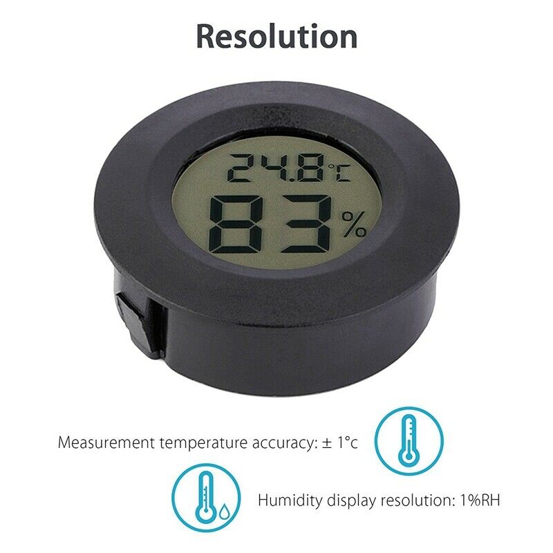 5-pack Hygrometer Thermometer Digital LCD Monitor Humidity Meter Gauge for  N4E7