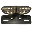 Universal Motorcycle Bike Clear LED Stop Brake License Plate Rear Tail Light