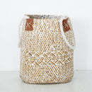 Woven Seagrass Basket Garden Indoor Planter Pot Holder Window Box White S