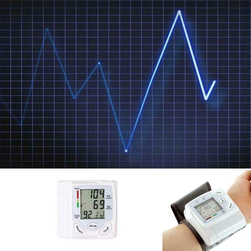 Health Care Arm Meter Pulse Wrist Blood Pressure Monitor Sphygmomanometer