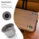 Recessed LED Stainless Steel Cup Drink Can Holder for Car Marine RV (Blue)