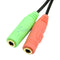 PC Headset To Smartphone Dual Adapter 3.5mm Female to 3.5mm Male Cable Splitter