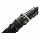 22mm Dark Brown Veritable Leather Bracelet with Buckle to Watch