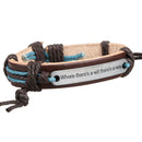 Motivational Plate Girl Boy Braid Bracelet String Band Bangle