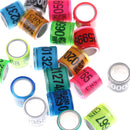20pcs Pigeon leg Rings Bands Plastic GB Rings Training Supplies Aluminium RingM&