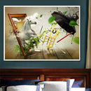 White Horse 5D DIY Full Drill Diamond Painting Embroidery Cross Stitch Art