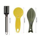 Fish Scale Planer Tool Piece Scraping Set Scale Three Scraper - Plastic 3YGS