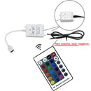 1Pc Car Interior 5050 SMD 30LEDs x 2 Soft RGB LED Strip Lights 12V RF Controller