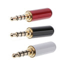 3Pcs/set 3.5mm Plug 4pole Soldering TRRS Male Jacks for Earpieces