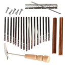 17-Keys Kalimba Finger Piano Keys DIY Kits , Keys+Bridge+Tuning Hammer