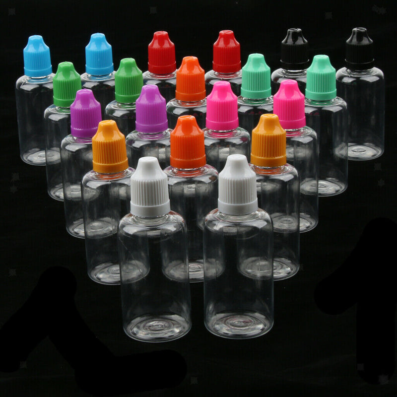 40x Portable Precision Dropper Bottles Juice Liquid Glue Container 50ml