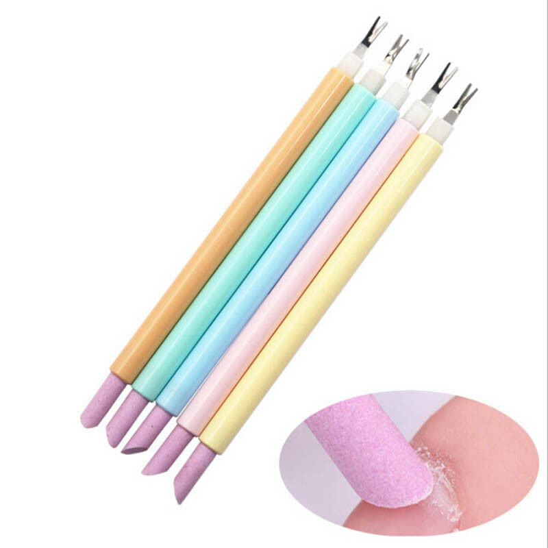 2 in 1 acrylic nail cuticle pusher finger dead skin remover nail scissors B.i Gn