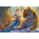 1000pcs DIY Girl Tiger in Woods Puzzle Educational Learning Assembling Toys