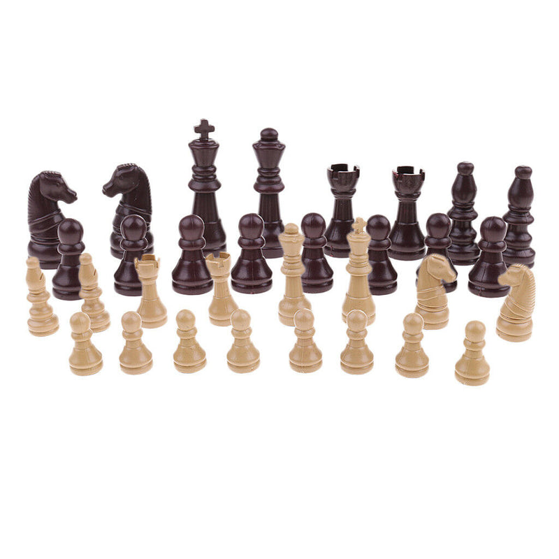 16 pack Replacement Plastic Chess Pieces/Chessman Set beige
