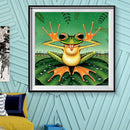 5D DIY Full Drill Diamond Painting Funny Frog Cross Stitch Embroidery Craft A