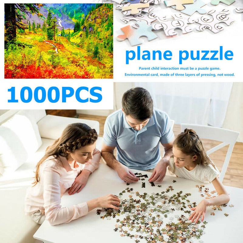 1000pcs DIY Oil Painting Woods Jigsaw Puzzle Toys Home Room Decoration Gift