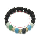 Natural Volcanic Stone Bracelet Luminous Beads Stars Bangle Women Jewelry