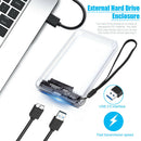 2.5inch Office Clear USB3.0 To SATA Plug And Play External Hard Drive Enclosure