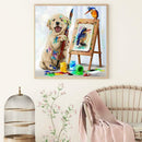 5D DIY Full Drill Diamond Painting Cute Dog Cross Stitch Embroidery Mosaic