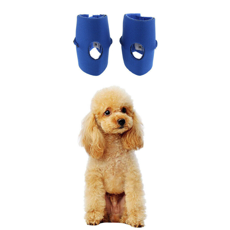 2 Pairs Dog Rear Leg Brace Support To Canine Hind Leg And Hock Joint Blue