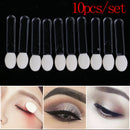 10pcs Single Head Eye Shadow Brush Transparent Rod Eyeliner Brush stick toolsJ3C