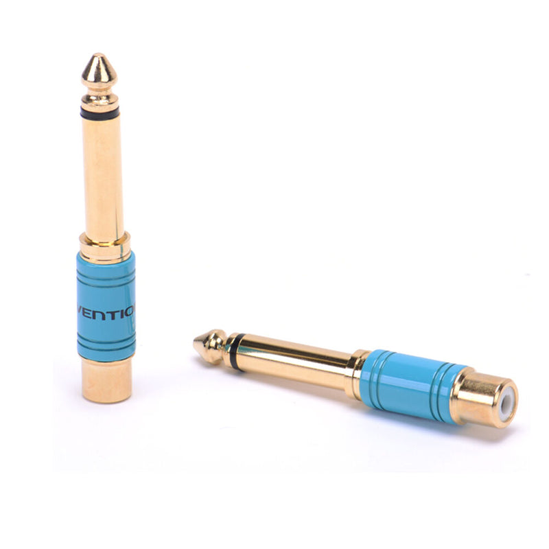 Mono Plug 6.5mm Male To RCA Female Audio Jack Stereo Connector Adapter Chic FT