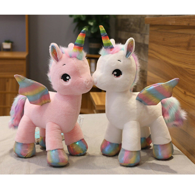 Cute Rainbow Unicorn Horse Plush Soft Toys for Kids Girl Birthday Gift Pink