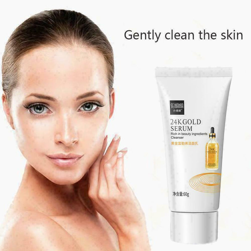 Golden Fullerene Refreshing Gentle Facial Cleansing Moisturiz NEW Care 60g F7E5