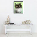 5D Diy Display Diamond Painting Animal White Cat Diamond Embroidery Circula L3X6