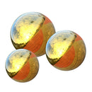 Pack of 3 Golden Stainless Steel Gazing Ball Seamless Mirror Balls Sphere Hollow