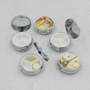 1PC Portable Metal Round Organizer Compartment Pill Case Medicine Box ME