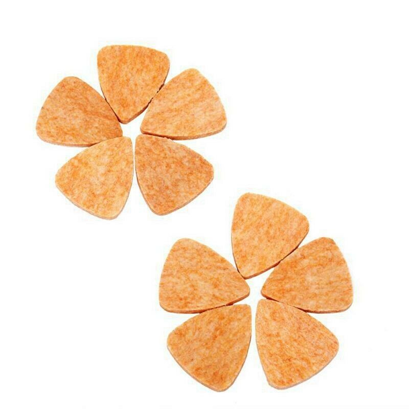 10 pcs Guitar Picks Guitar Part Accessories Stiff Felt Ukulele Guitar Plect