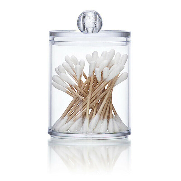 Two-Layer Acrylic Organizer Plastic Transparent Round Portable Container St L2C3